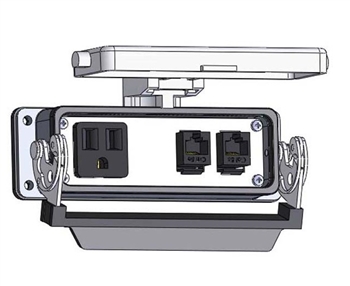 Mencom DP1-2RJ45-24LS Panel Interface Connector