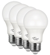 Euri Lighting 9W A19 LED Light, 3000K, 4 Pack, Dimmable