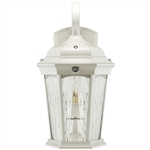 Euri Lighting 12.5W LED White Wall Lantern, 3000K, Water Glass Lens