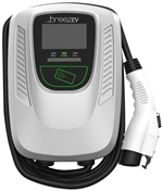 BreezEV 80 Amp EV Charger, Wall Mount, 4G Cellular, 1 Year PRO Plan, 18 Ft 80A Cable