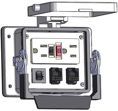 Mencom GF-2RJ45-5R-32 Panel Interface Connector