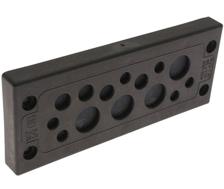 Mencom KADP-24-14 Cable Entry Plate, 6 3.0-6.5mm, 4 5.0-9.2mm, 4 9.6-15.9mm Entries