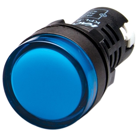 Kacon KPL-B-110V 22 mm Pilot Lamp, Round, Blue