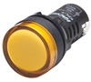 Kacon KPL-Y-220V 22 mm Pilot Lamp, Round, Yellow