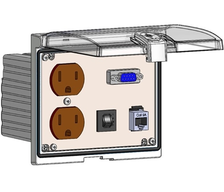 Mencom LP3-DP-DB9F-RJ45S-R Low Profile Programming Interface