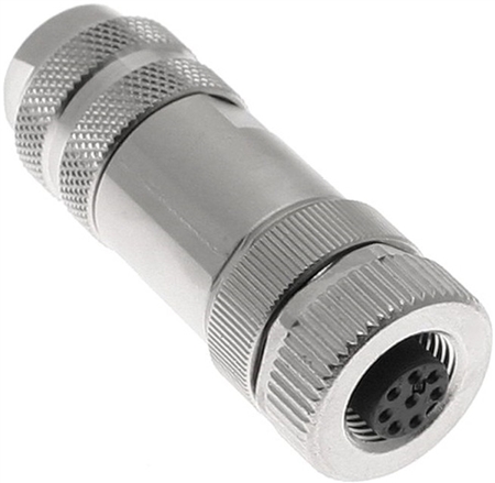 Mencom M12 8 Pole Connector- MDCM-8FP-FW