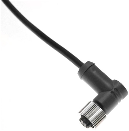 Black M12 Molded Cable - MDCPM-12FP-5M-R-B
