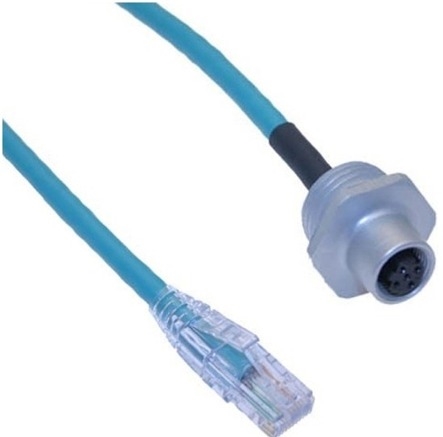 Mencom Ethernet Receptacle Female Straight / RJ45 Plug - MDE45-4FR-RJ45-2-3M