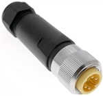 Mencom MIN Size I 4 Pin Male Hardwired Connector - MIN-4MP-FW