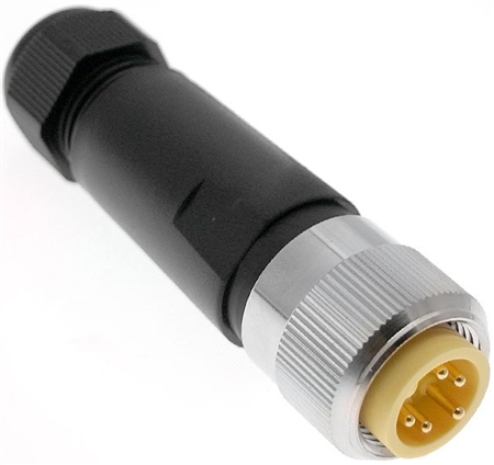 Mencom MIN Size I 5 Pin Male Hardwired Connector - MIN-5MP-FW