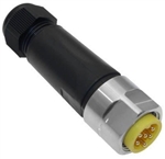 Mencom MIN Size I 5 Pin Male Hardwired Connector - MIN-5MP-FW-SS