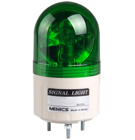 Menics 66mm Beacon Light, 110V, Green, Rotating