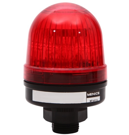 Menics 56mm LED Beacon Light, 220V, Red