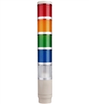 Menics MT4B5BL-RYGBC 5 Tier Tower Light, Red/Yellow/Green/Blue/Clear