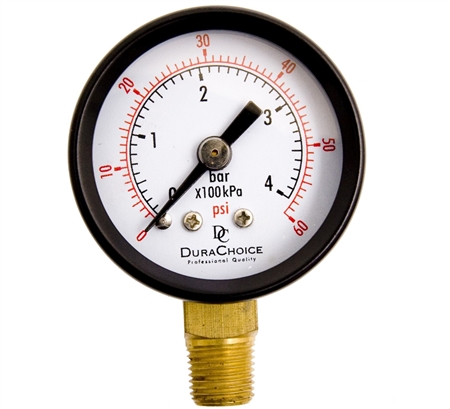 DuraChoice PA158L-060 Dry Utility Pressure Gauge, 1-1/2" Dial