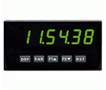 Red Lion Clock/Timer, 6 Digit, Green LED, AC