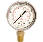 DuraChoice PB158L-200 Oil Filled Pressure Gauge, 1-1/2" Dial