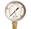 DuraChoice PB204L-200 Oil Filled Pressure Gauge, 2" Dial