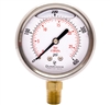 DuraChoice PB204L-400 Oil Filled Pressure Gauge, 2" Dial