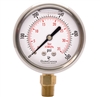 DuraChoice PB204L-500 Oil Filled Pressure Gauge, 2" Dial