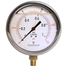 DuraChoice PB404L-015 Oil Filled Pressure Gauge, 4" Dial