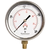 DuraChoice PB404L-400 Oil Filled Pressure Gauge, 4" Dial