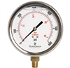 DuraChoice PB404L-600 Oil Filled Pressure Gauge, 4" Dial
