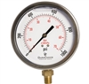 DuraChoice PB404L-K01 Oil Filled Pressure Gauge, 4" Dial