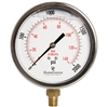 DuraChoice PB404L-K02 Oil Filled Pressure Gauge, 4" Dial