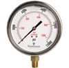 DuraChoice PB404L-K15 Oil Filled Pressure Gauge, 4" Dial