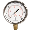 DuraChoice PB405L-600 Oil Filled Pressure Gauge, 4" Dial