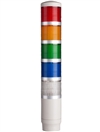 Menics PMEF-502-RYGBC 5 Tier LED Tower Light, Red/Yellow/Green/Blue/Clear