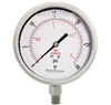 DuraChoice PS404L-030 Oil Filled Pressure Gauge, 4" Dial