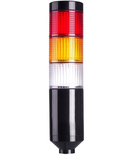 Menics PTE-A-3FF-RYC-B 3 Tier LED Tower Light, Red/Yellow/Clear