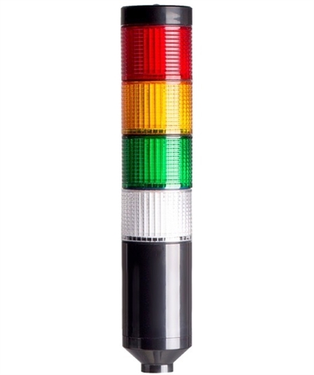 Menics PTE-A-402-RYGC-B 4 Tier LED Tower Light, Red/Yellow/Green/Clear