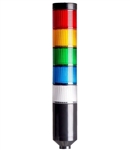 Menics PTE-A-502-RYGBC-B 5 Tier LED Tower Light, Red/Yellow/Green/Blue/Clear