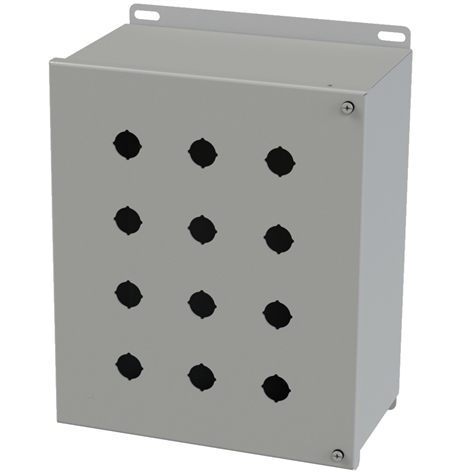 Saginaw Hinged Push Button Box, 12 Position, 22.5mm