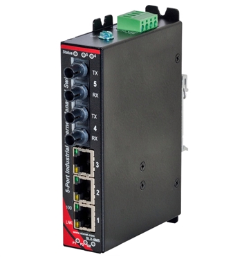 Sixnet 5 Port Industrial Ethernet Switch - SLX-5MS-4ST