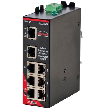 Sixnet 8 Port Industrial Ethernet Switch - SLX-8MS-1