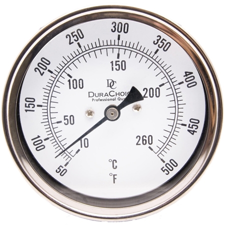 DuraChoice T3D25500 Bi-Metal Thermometer, 3" Dial