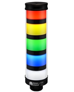 Qronz 5 Stack LED Tower Light, Red Yellow Green Blue White, Quick Disconnect, 12V