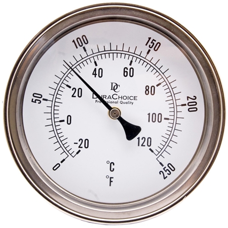 DuraChoice T5D90250 Bi-Metal Thermometer, 5" Dial