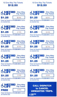 METROLift 10 One-Way Trip Tickets (plus one free)