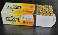 ARMSCOR .22LR 36 GR. HIGH VELOCITY HOLLOW POINT