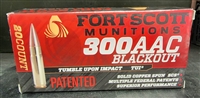 FORT SCOTT 300 BLACKOUT 115 GR. TUMBLE UPON IMPACT