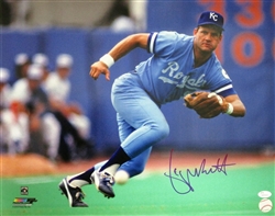 GEORGE BRETT SIGNED ROYALS 16X20 PHOTO #1 - JSA