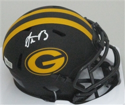 AARON RODGERS SIGNED PACKERS ECLIPSE SPEED MINI HELMET - FAN