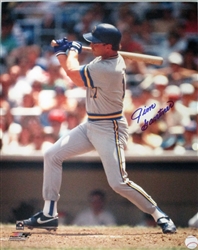 JIM GANTNER SIGNED 16X20 BREWERS PHOTO #9