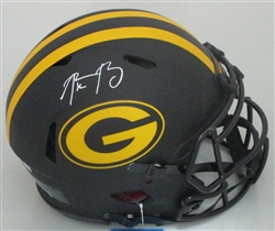 AARON RODGERS SIGNED FULL SIZE PACKERS AUTHENTIC ECLIPSE SPEED HELMET - FAN