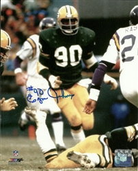 EZRA JOHNSON SIGNED 8X10 PACKERS PHOTO #1